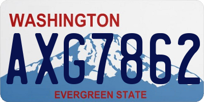 WA license plate AXG7862