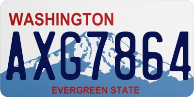 WA license plate AXG7864