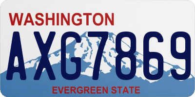 WA license plate AXG7869