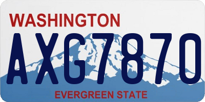 WA license plate AXG7870