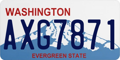 WA license plate AXG7871