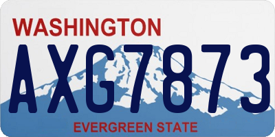 WA license plate AXG7873