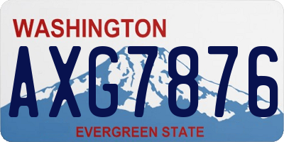 WA license plate AXG7876