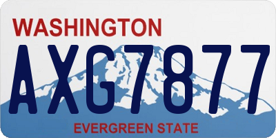 WA license plate AXG7877