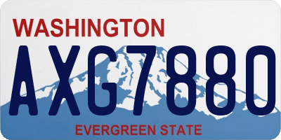 WA license plate AXG7880