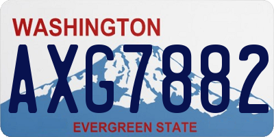WA license plate AXG7882