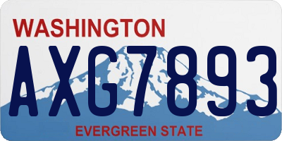 WA license plate AXG7893