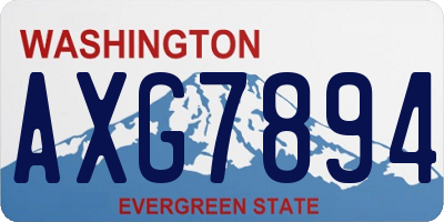 WA license plate AXG7894