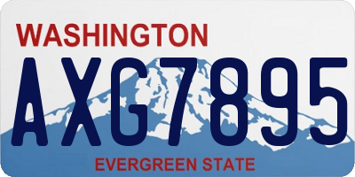 WA license plate AXG7895