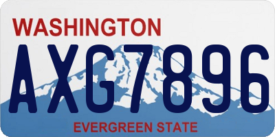 WA license plate AXG7896