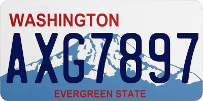 WA license plate AXG7897
