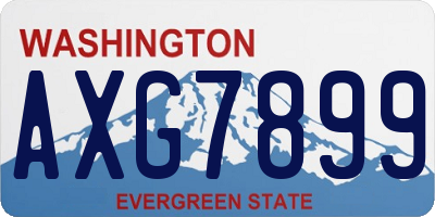 WA license plate AXG7899