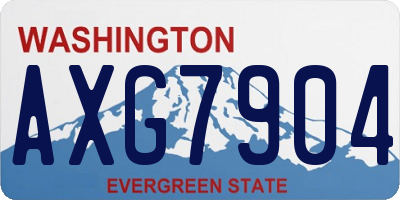WA license plate AXG7904
