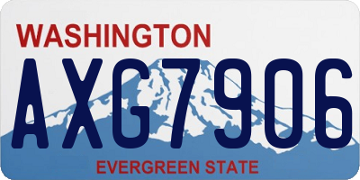 WA license plate AXG7906