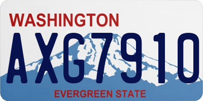 WA license plate AXG7910