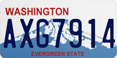 WA license plate AXG7914