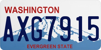 WA license plate AXG7915