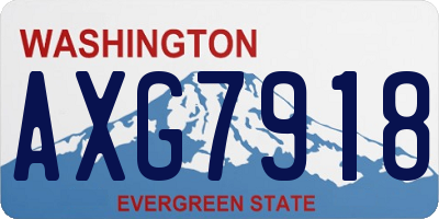 WA license plate AXG7918