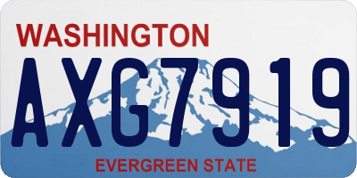 WA license plate AXG7919