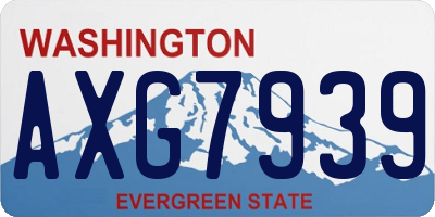 WA license plate AXG7939