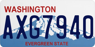 WA license plate AXG7940
