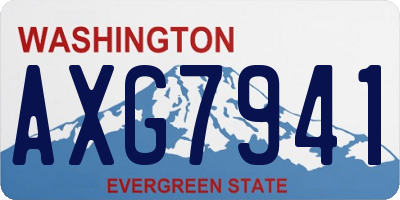 WA license plate AXG7941