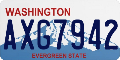 WA license plate AXG7942