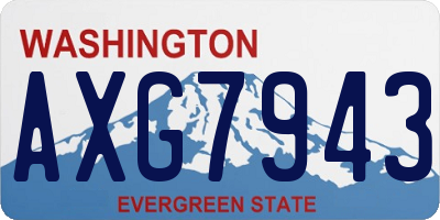 WA license plate AXG7943