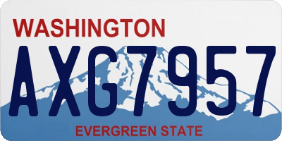 WA license plate AXG7957
