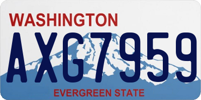 WA license plate AXG7959