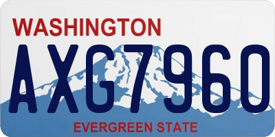 WA license plate AXG7960