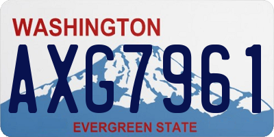 WA license plate AXG7961