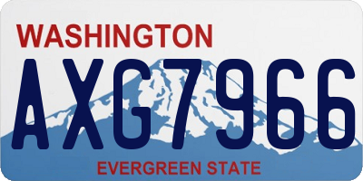 WA license plate AXG7966