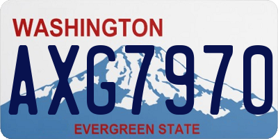 WA license plate AXG7970