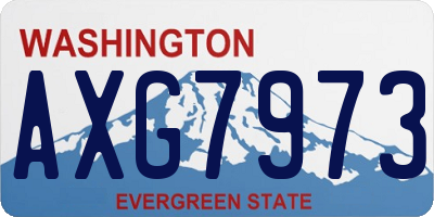 WA license plate AXG7973