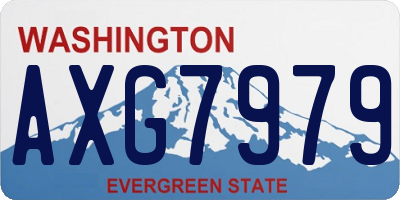 WA license plate AXG7979