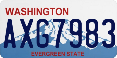 WA license plate AXG7983