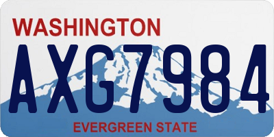 WA license plate AXG7984