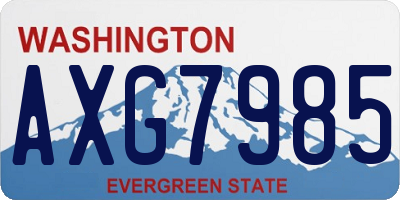 WA license plate AXG7985