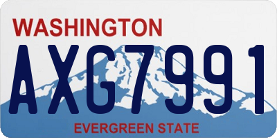 WA license plate AXG7991