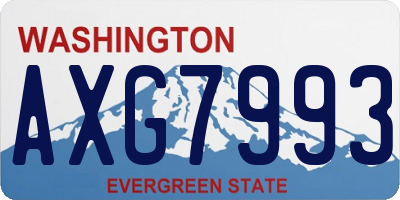 WA license plate AXG7993