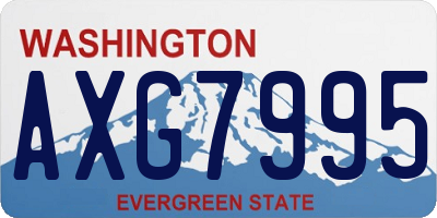 WA license plate AXG7995