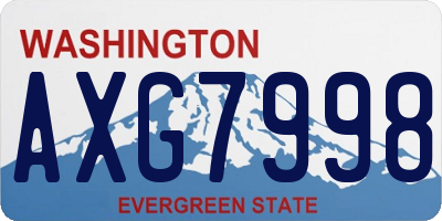 WA license plate AXG7998