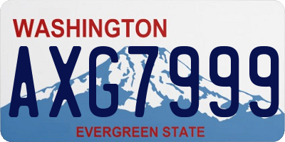 WA license plate AXG7999