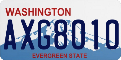 WA license plate AXG8010