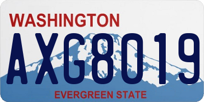 WA license plate AXG8019
