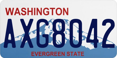 WA license plate AXG8042