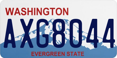 WA license plate AXG8044