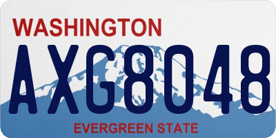 WA license plate AXG8048