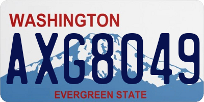 WA license plate AXG8049